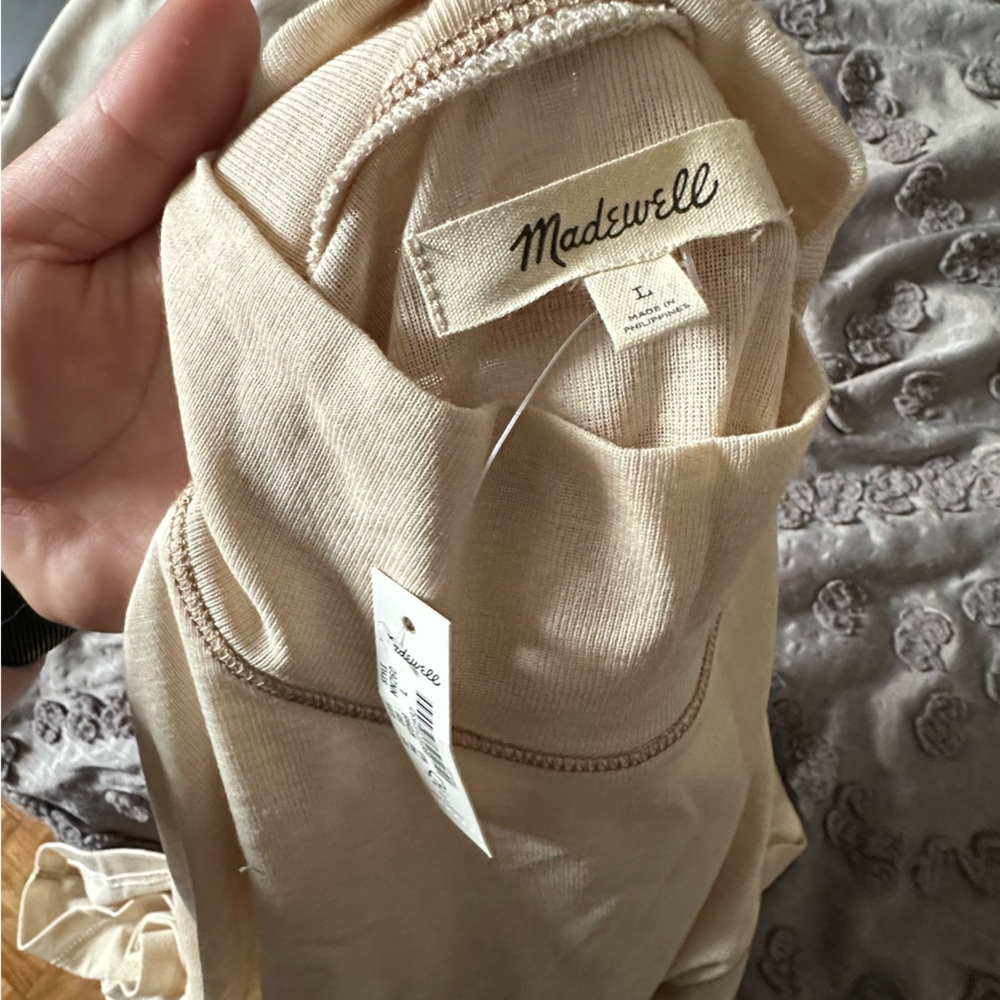 Tan mock neck love sleeve madewell
